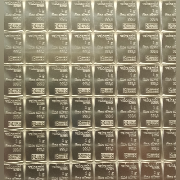 100x 1g Valcambi Suisse Combibar 100 Gram .999 Fine Silver Bar NEW In Assay Card - Picture 4 of 6